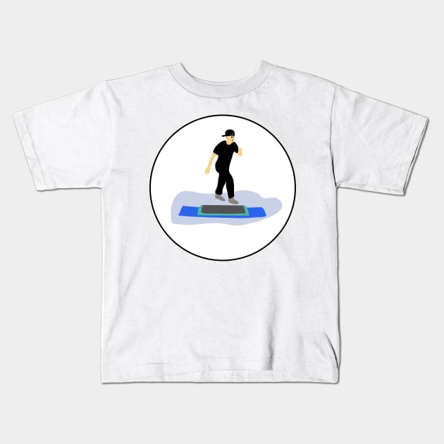 Step aerobics. Sport. Active lifestyle. Interesting design, modern, interesting drawing. Hobby and interest. Concept and idea. Kids T-Shirt by grafinya